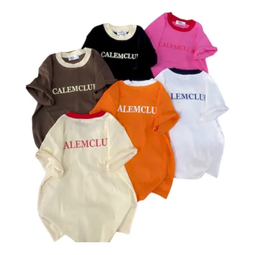 Áo Thun Nữ Cổ Tròn Baby Tee Thêu Chữ CALEMCLUB Mạc AH787