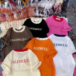 Áo Thun Nữ Cổ Tròn Baby Tee Thêu Chữ CALEMCLUB Mạc AH787