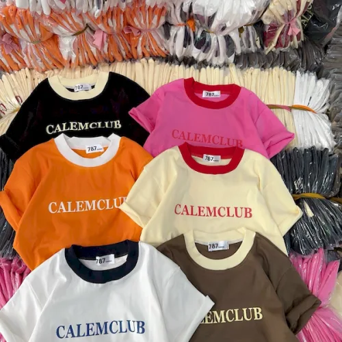 Áo Thun Nữ Cổ Tròn Baby Tee Thêu Chữ CALEMCLUB Mạc AH787