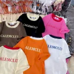 Áo Thun Nữ Cổ Tròn Baby Tee Thêu Chữ CALEMCLUB Mạc AH787
