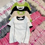 Áo Thun Nữ Cổ Tròn Baby Tee Trơn Viền Sọc Eo Mạc AH787