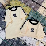 Áo Thun Nữ Cổ Tròn Baby Tee Viền Bo Màu In Chữ Gấu Mạc AH787