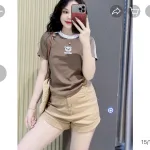 Áo Thun Nữ Cổ Tròn Baby Tee Viền Bo Màu In Chữ Gấu Mạc AH787