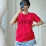 Áo Thun Nữ Cổ Tròn Form Đại In Chữ STYLE Size XL(65-85kg)