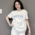 Áo Thun Nữ Cổ Tròn Form Đại In Chữ STYLE Size XL(65-85kg)