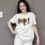 Áo Thun Nữ Cổ Tròn Form Đại In Chữ THINK Size XL(65-85kg)