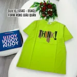 Áo Thun Nữ Cổ Tròn Form Đại In Chữ THINK Size XL(65-85kg)