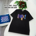 Áo Thun Nữ Cổ Tròn Form Đại In Chữ THINK Size XL(65-85kg)