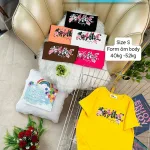 Áo Thun Nữ Cổ Tròn Form Ôm Body In Hình Size S(40-52kg)