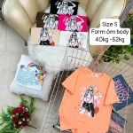 Áo Thun Nữ Cổ Tròn Form Ôm Body In Hình Size S(40-52kg)