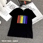 Áo thun nữ cổ tròn form suông in chữ màu