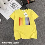 Áo thun nữ cổ tròn form suông in chữ màu