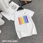 Áo thun nữ cổ tròn form suông in chữ màu