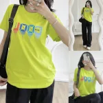 Áo thun nữ cổ tròn form suông in chữ Cool màu