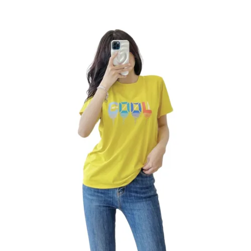 Áo thun nữ cổ tròn form suông in chữ Cool màu