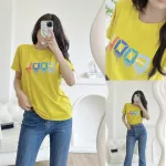 Áo thun nữ cổ tròn form suông in chữ Cool màu