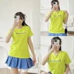 Áo thun nữ cổ tròn form suông in chữ Clasical