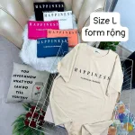 Áo Thun Nữ Cổ Tròn Form Rộng In Hình Size L(55-75kg)