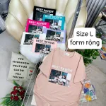 Áo Thun Nữ Cổ Tròn Form Rộng In Hình Size L(55-75kg)