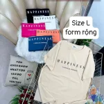 Áo Thun Nữ Cổ Tròn Form Rộng In Hình Size L(55-75kg)