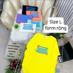 Áo Thun Nữ Cổ Tròn Form Rộng In Hình Size L(55-75kg)