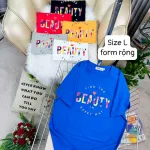Áo Thun Nữ Cổ Tròn Form Rộng In Hình Size L(55-75kg)