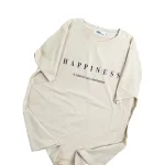 Áo Thun Nữ Cổ Tròn Form Rộng In Hình Size L(55-75kg)