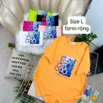 Áo Thun Nữ Cổ Tròn Form Rộng In Hình Size L(55-75kg)