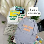 Áo Thun Nữ Cổ Tròn Form Rộng In Hình Size L(55-75kg)