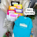Áo Thun Nữ Cổ Tròn Form Rộng In Hình Size L(55-75kg)