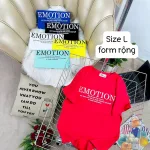 Áo Thun Nữ Cổ Tròn Form Rộng In Hình Size L(55-75kg)