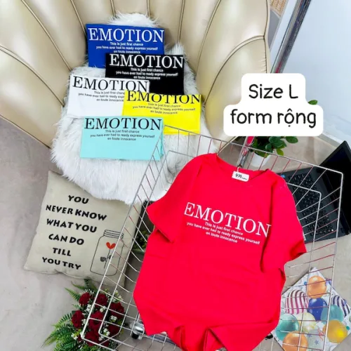 Áo Thun Nữ Cổ Tròn Form Rộng In Hình Size L(55-75kg)