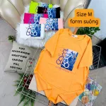 Áo Thun Nữ Cổ Tròn Form Suông Ôm In Hình Size M(40-60kg)