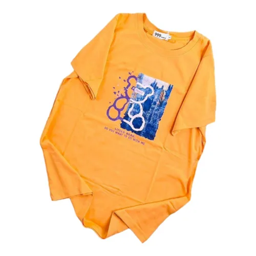 Áo Thun Nữ Cổ Tròn Form Suông Ôm In Hình Size M(40-60kg)