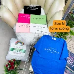 Áo Thun Nữ Cổ Tròn Form Suông Ôm In Hình Size M(40-60kg)