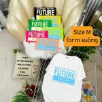 Áo Thun Nữ Cổ Tròn Form Suông Ôm In Hình Size M(40-60kg)