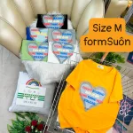 Áo Thun Nữ Cổ Tròn Form Suông Ôm In Hình Size M(40-60kg)
