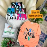 Áo Thun Nữ Cổ Tròn Form Suông Ôm In Hình Size M(40-60kg)