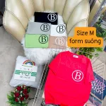 Áo Thun Nữ Cổ Tròn Form Suông Ôm In Hình Size M(40-60kg)