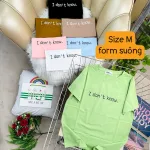 Áo Thun Nữ Cổ Tròn Form Suông Ôm In Hình Size M(40-60kg)
