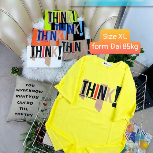 Áo Thun Nữ Cổ Tròn Form Đại In Hình Size XL(65-85kg)