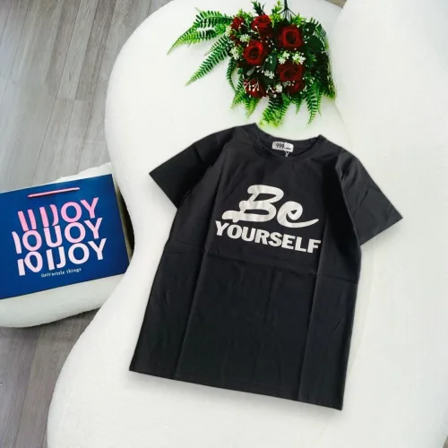 Áo Thun Nữ Cổ Tròn Form Vừa In Chữ Be yourself Size M(40-60kg)
