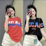 Áo Thun Nữ Cổ Tròn form vừa in chữ CHICAGO size M(40-60kg)