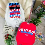 Áo Thun Nữ Cổ Tròn form vừa in chữ CHICAGO size M(40-60kg)