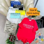 Áo Thun Nữ Cổ Tròn Form Vừa In Chữ EMOTION Size M(40-60kg)