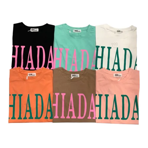 Áo Thun Nữ Cổ Tròn Form Vừa In Chữ HIADA Size M(40-60kg)