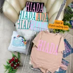 Áo Thun Nữ Cổ Tròn Form Vừa In Chữ HIADA Size M(40-60kg)