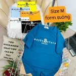Áo Thun Nữ Cổ Tròn Form Vừa In Chữ Maybe Size M(40-60kg)