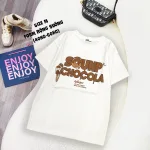 Áo Thun Nữ Cổ Tròn Form Vừa In Chữ Sounp Chocola Size M(40-60kg)