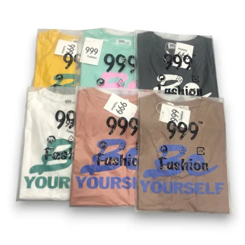 Áo Thun Nữ Cổ Tròn Form Vừa In Hình Chữ Be Yourself Size M(40-60kg)